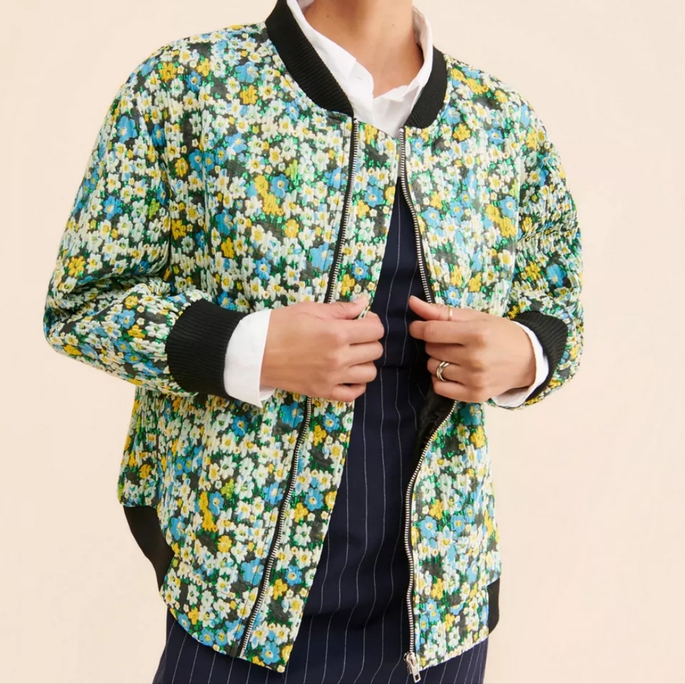 Sister Jane Floral Bomber Jacket Medium